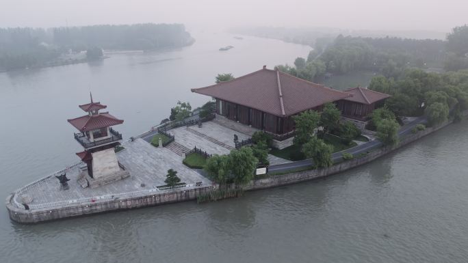 航拍上海浦江之首水文化展示馆