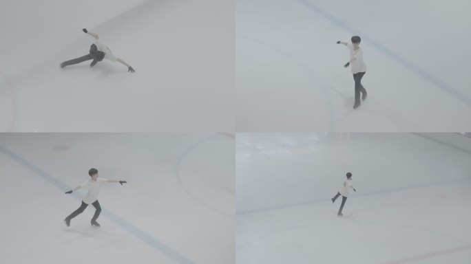 滑冰选手日常训练+未调色
