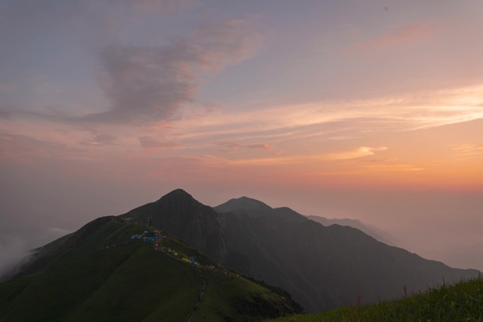 武功山 日落延时