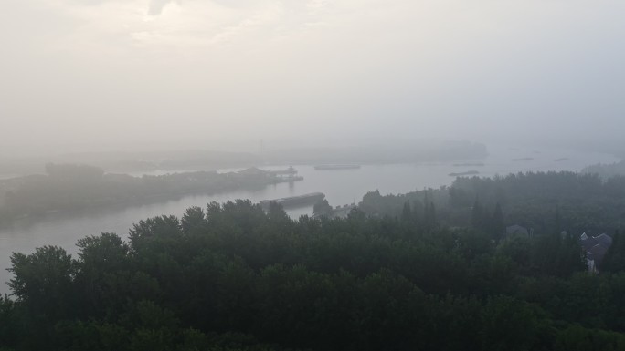 航拍上海浦江之首旅游景区全景