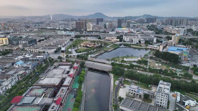 航拍深圳沙井街道