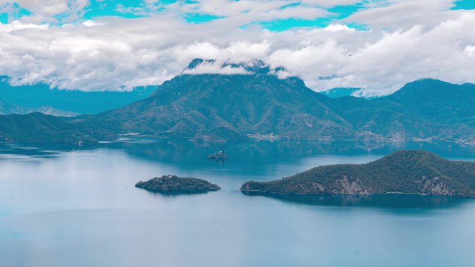 泸沽湖格姆女神山延时