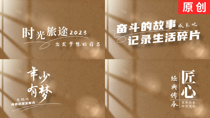 【原创】极简光影党政篇章标题文字片头