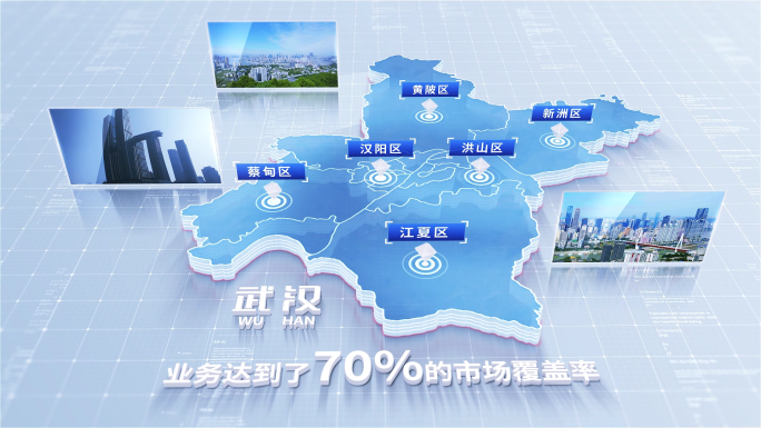 简洁版武汉地图区位动画542