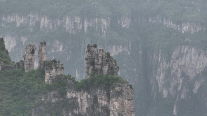 神农挂壁公路航拍超清景色青山航拍山西