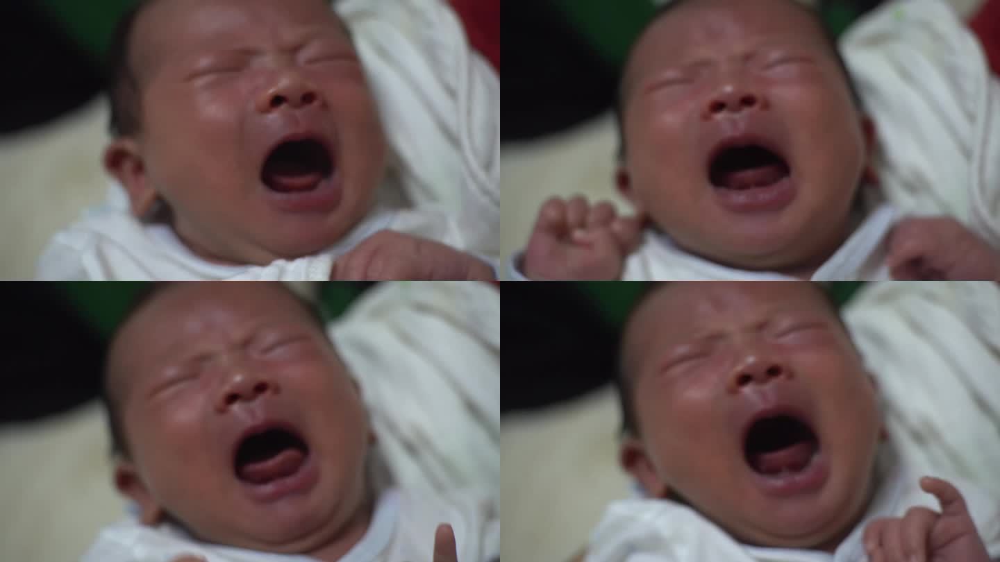 新生儿大哭 新出生婴儿 宝宝生气大哭