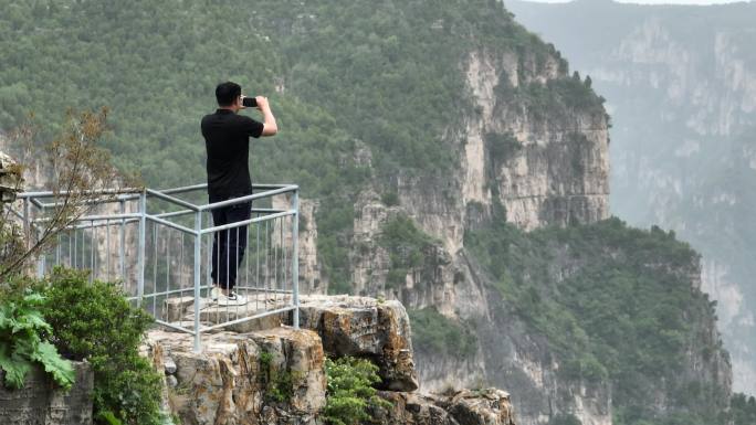 神农挂壁公路航拍超清景色青山航拍山西