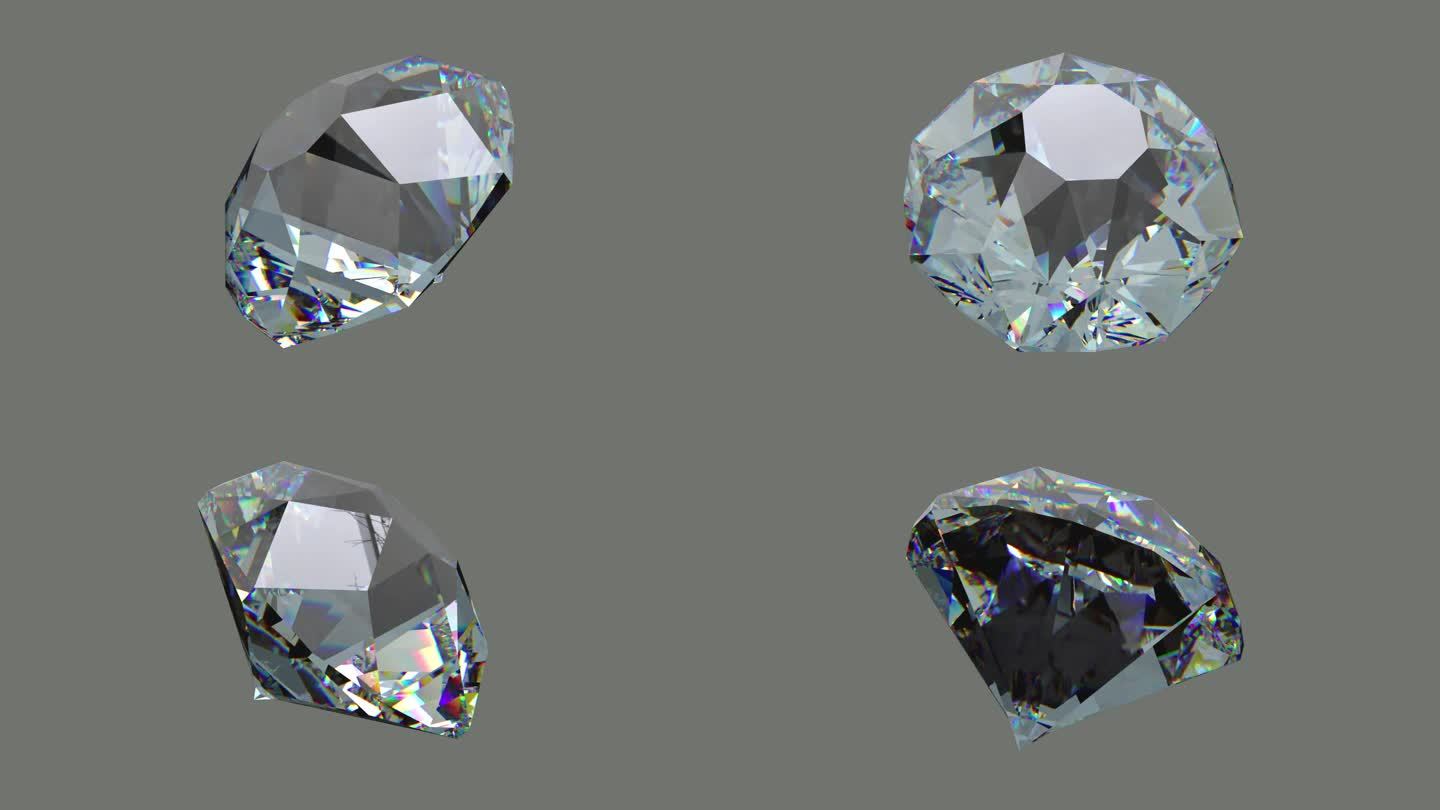 钻石水晶旋转循环 带Alpha通道 06