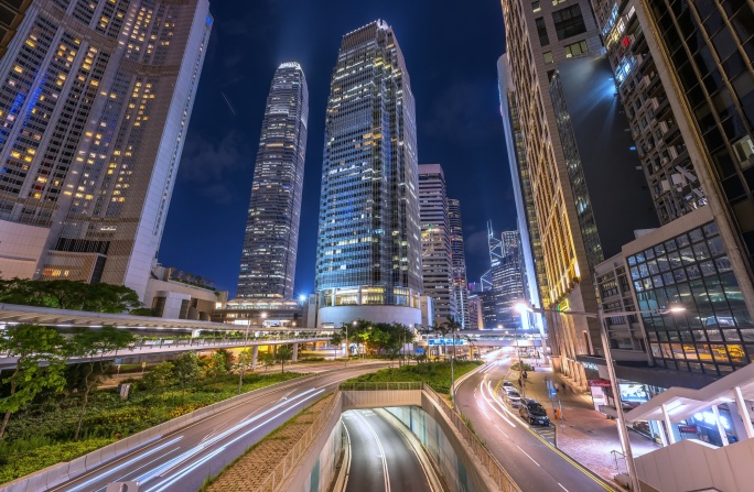 香港中环车流延时摄影8k