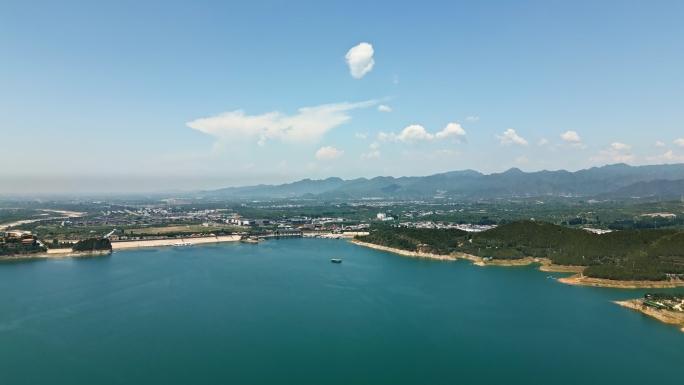北京平谷区金海湖景区航拍