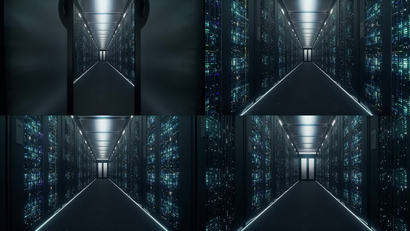 服务器计算机数据机房云计算机房视频工程