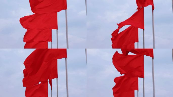 中国红鲜艳的颜色红旗