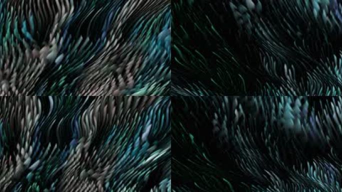 抽象粒子海浪海洋涌动视觉艺术创意秀976