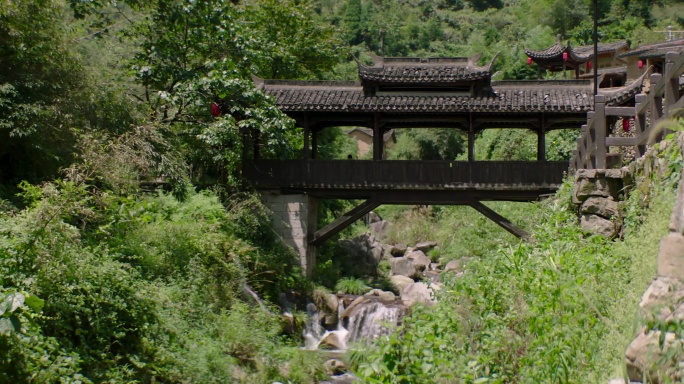 木桥 古桥 流水 山间小溪 山泉