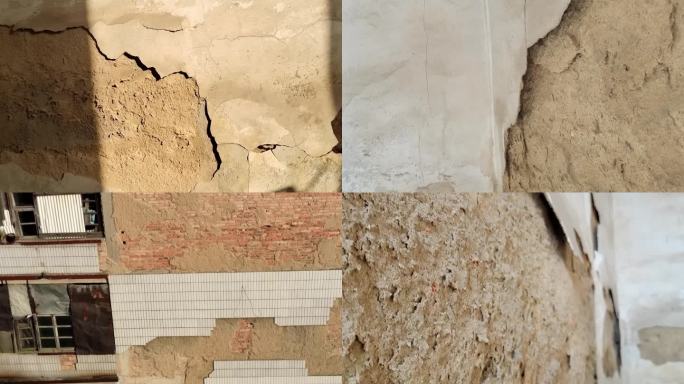 墙面掉皮瓷砖裂缝开裂墙面裂缝建筑质量问题