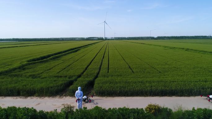 航拍植保无人机喷药施肥