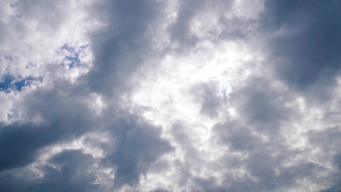 天空阳光穿过云朵延时太阳下乌云飘过云层