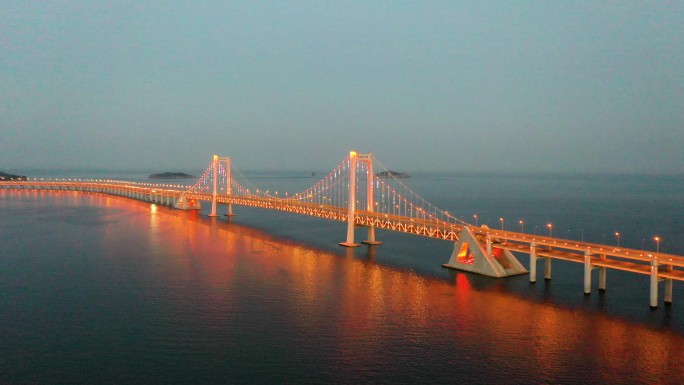 大连星海湾夜景航拍2