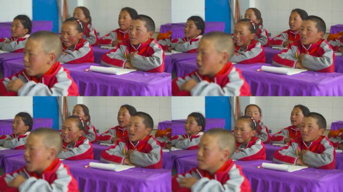 朗读的孩子 听课的孩子 边远山区学校