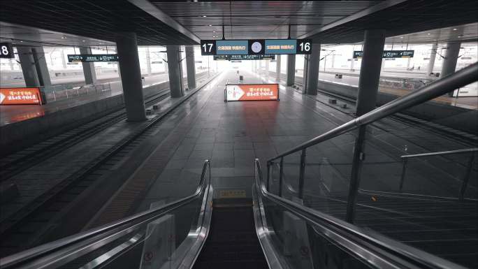 4K西安高铁北站空境镜头