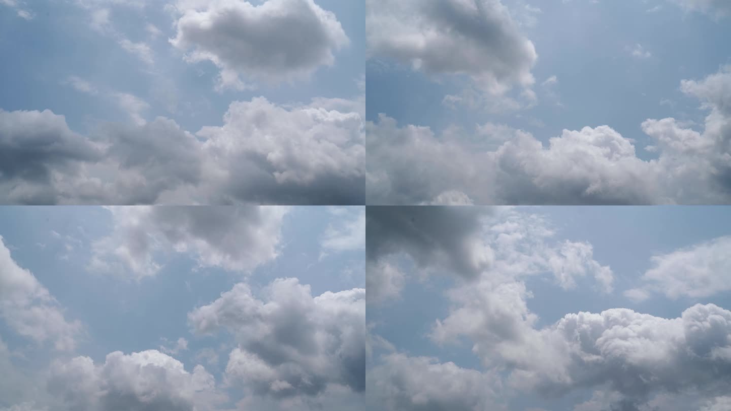 云朵飘过白云延时云层气象天气中午天空风景
