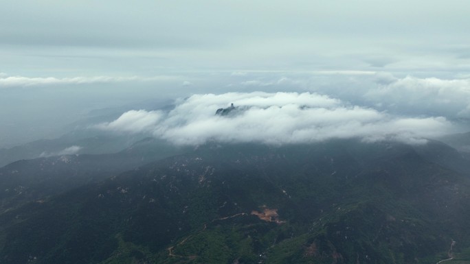 航拍天蒙山望海楼云海延时