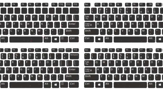 简约黑白键盘视频素材