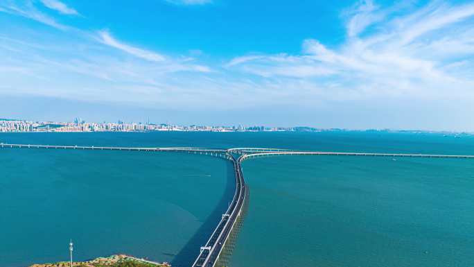 2023青岛跨海大桥延时航拍