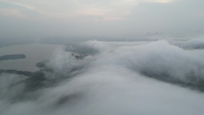 武林广场 雷峰塔 钱江新城同框