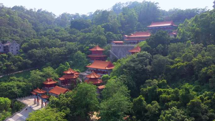 4K航拍天后宫-南沙天后