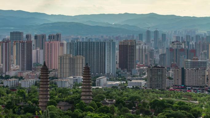 太原双塔寺延时