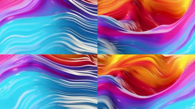 抽象海浪涌动视觉艺术创意片头