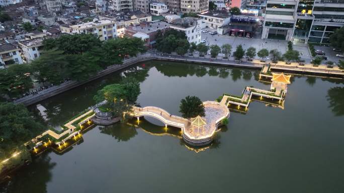 航拍深圳沙井街道