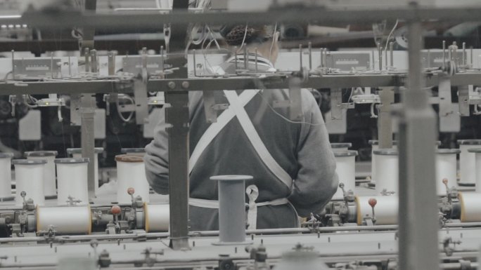 80年代90年代风格纺织厂女工纺纱厂