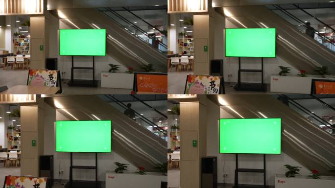 复旦大学的共享学习区域的电脑 绿幕合成
