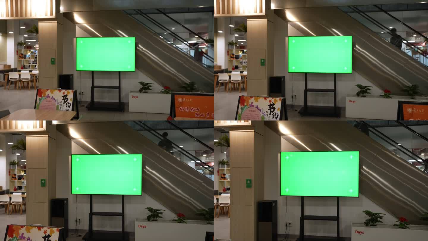 复旦大学的共享学习区域的电脑 绿幕合成
