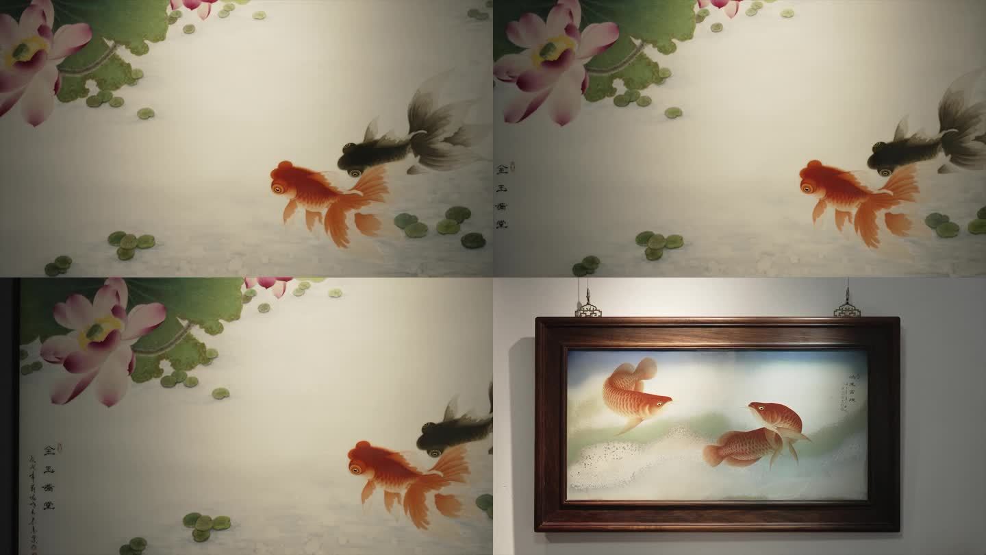 鱼类瓷板画艺术品