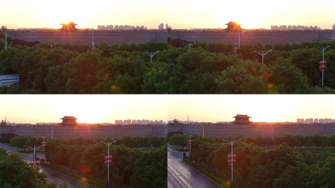 正定古城唯美航拍