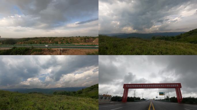 雨后乌云延时车流延时4k