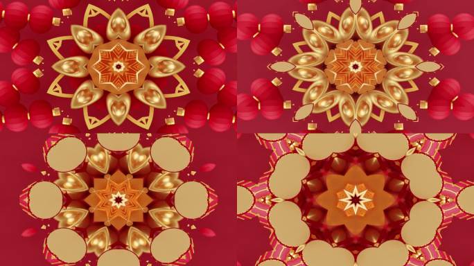 4K绚丽喜庆舞台背景