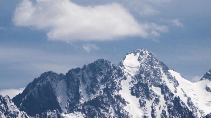 高清4K雪山延时摄影短视频素材