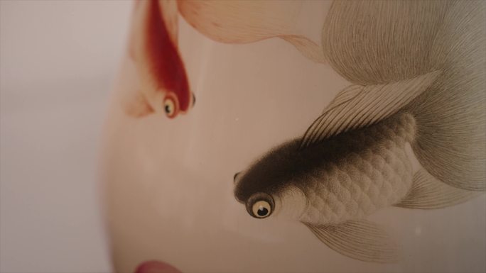 鱼类瓷板画陶瓷作品