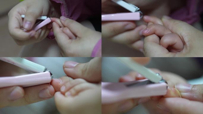 婴儿护理剪指甲