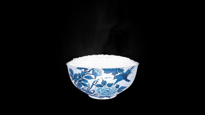一碗冒着微微热气的米饭