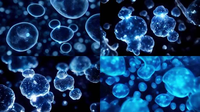蓝色 细胞分裂 细胞 生物   量子纠缠