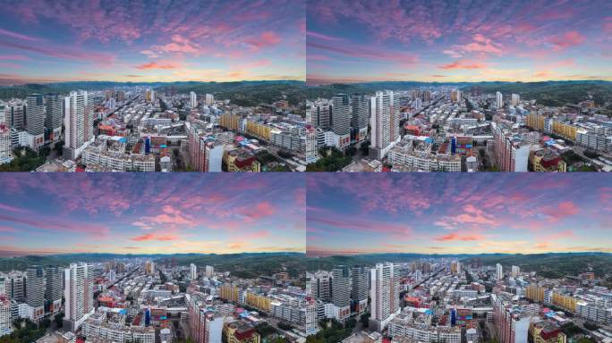 吕梁 地标 航拍 延时摄影