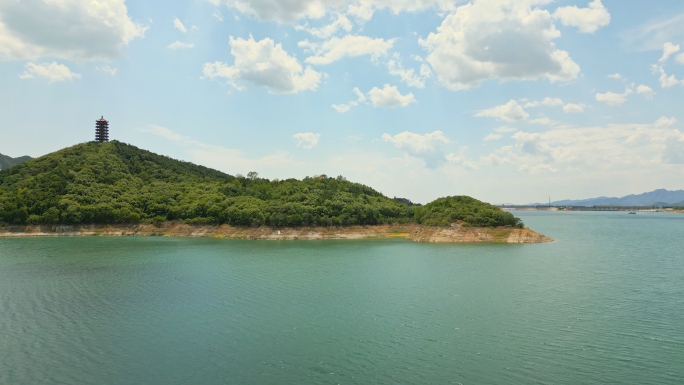 北京平谷风景名胜金海湖旅游景区航拍