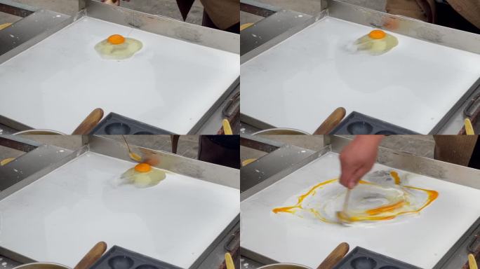 广式肠粉打鸡蛋制作