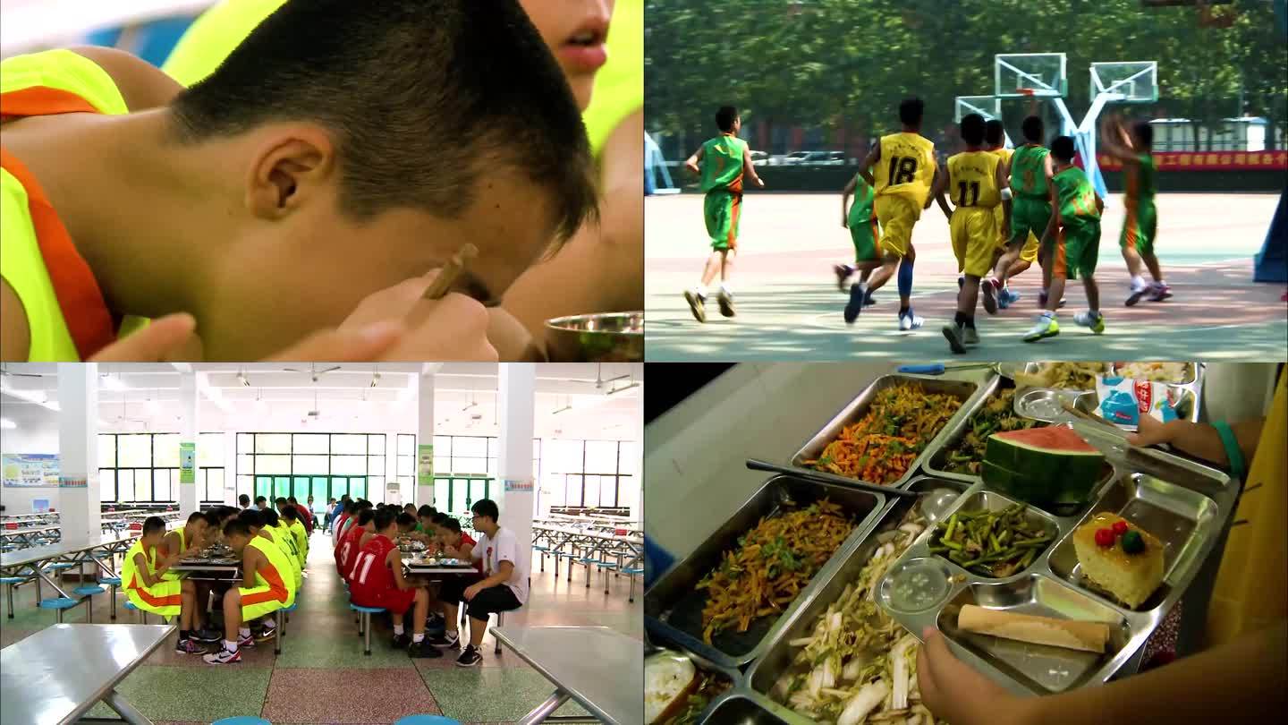 篮球比赛 学校食堂 校园活动