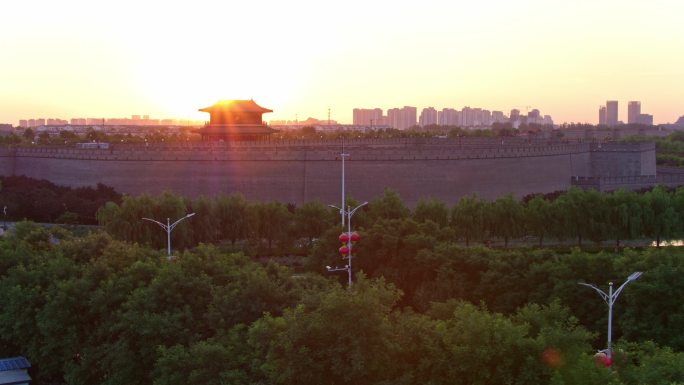 正定古城唯美航拍